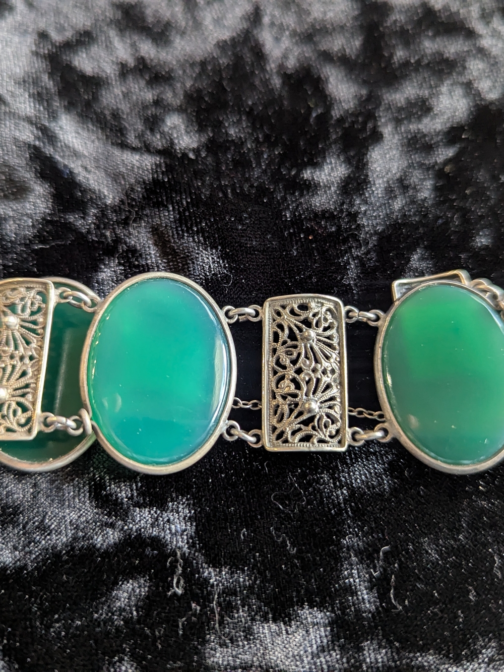 Antique Sterling Stamped Art Deco Bracelet